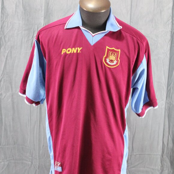 West Ham United Jersey (VTG) - 1997 Home Jersey by Pony - Men's Large - Picture 3 of 11